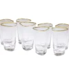 Global Views New Arrivals Hammered High Ball Glasses Set Of 8