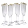 Global Views Hammered Champagne Glasses Set Of 8 New Arrivals
