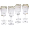 Global Views Hammered Footed Wine Glasses Set Of 8 New Arrivals
