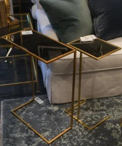 Worlds Away Rico Cigar Side Table Gold Leaf