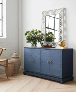 Bungalow 5 New Arrivals Meredith 4 Door Cabinet Navy Blue