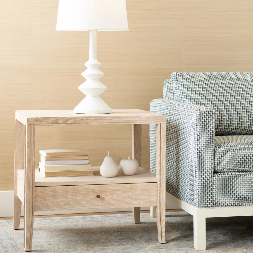 Bungalow 5 New Arrivals Paola One Drawer Side Table Bleached Cerused Oak 4 Bungalow 5 New Arrivals Paola One Drawer Side Table Bleached Cerused Oak