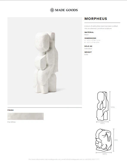 Made Goods Morpheus Sculpture Small New Arrivals 8 Made Goods Morpheus Sculpture Small New Arrivals