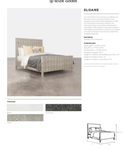 Made Goods New Arrivals Sloane Bed Cool Gray Faux Shagreen 7 Made Goods New Arrivals Sloane Bed Cool Gray Faux Shagreen