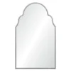 Mirror Home Antiqued Silver Leaf Iron Arch Mirror