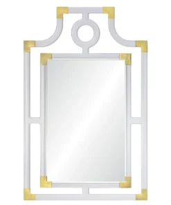 Mirror Home Acrylic And Brass Pagoda Mirror New Arrivals