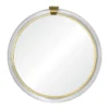 Mirror Home New Arrivals Acrylic And Brass Round Mirror