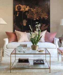 Worlds Away New Arrivals Quadro Coffee Table Gold