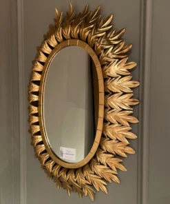 Worlds Away Lona Oval Mirror Gold Leaf New Arrivals