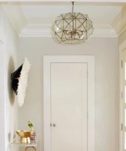 Worlds Away Rozz Pendant Clear Glass