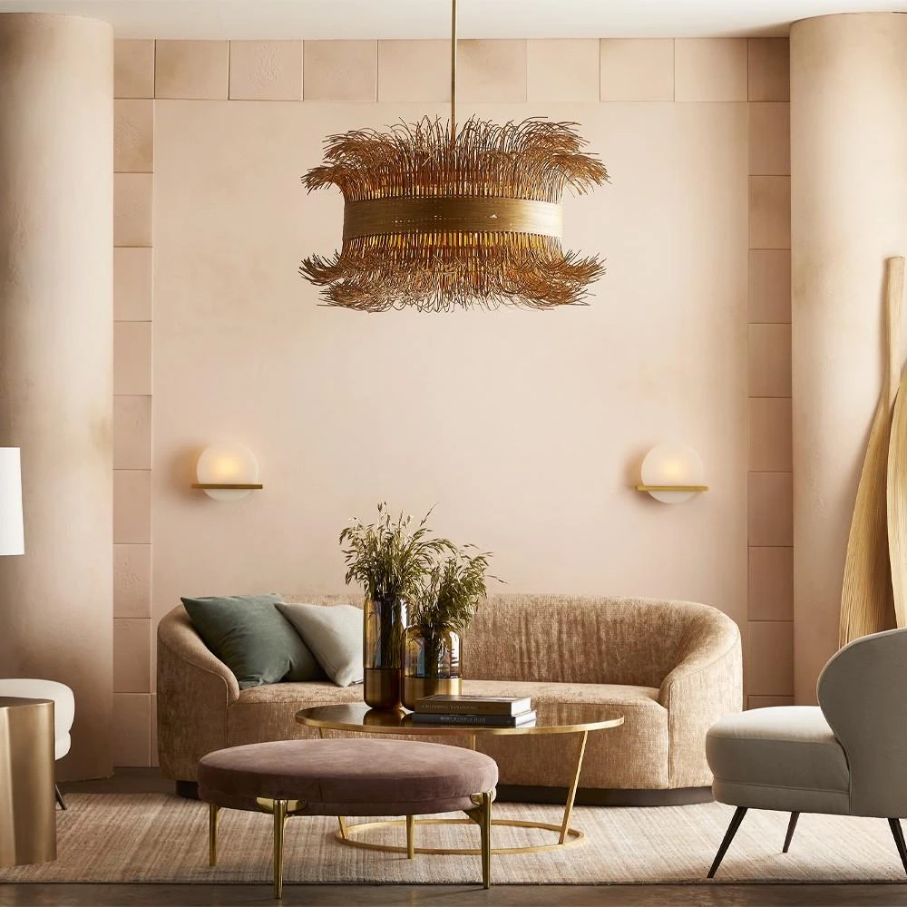 Arteriors Home Andrea Round Ottoman Rosewood 4 Arteriors Home Andrea Round Ottoman Rosewood