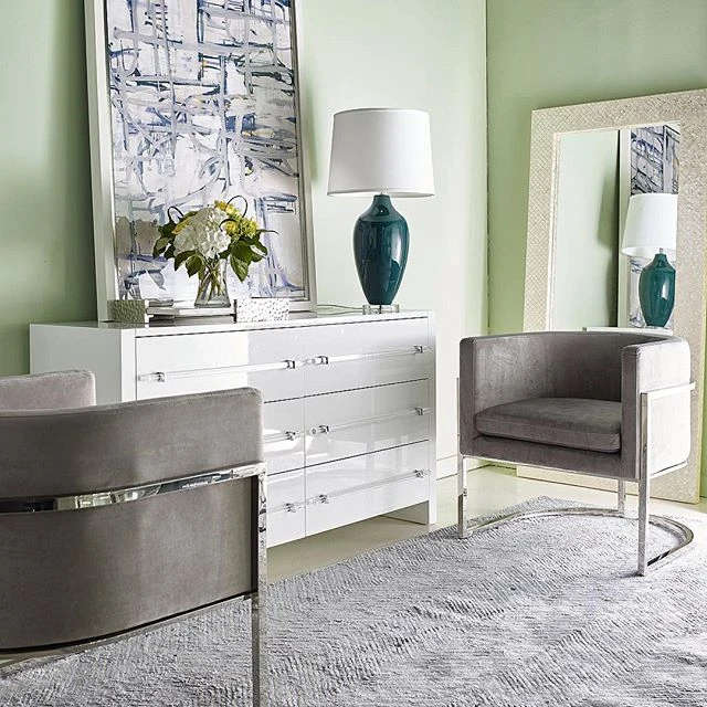 Worlds Away Jenna Chair Nickel And Grey Velvet 4 Worlds Away Jenna Chair Nickel And Grey Velvet