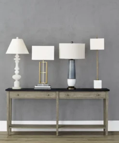 Currey And Company Thompson Console Lamp White New Arrivals