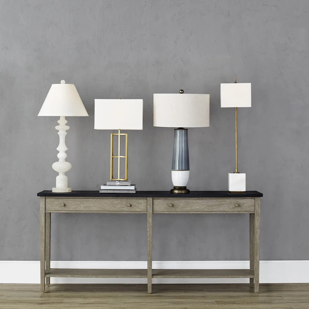 Currey And Company Thompson Console Lamp White New Arrivals 4 Currey And Company Thompson Console Lamp White New Arrivals