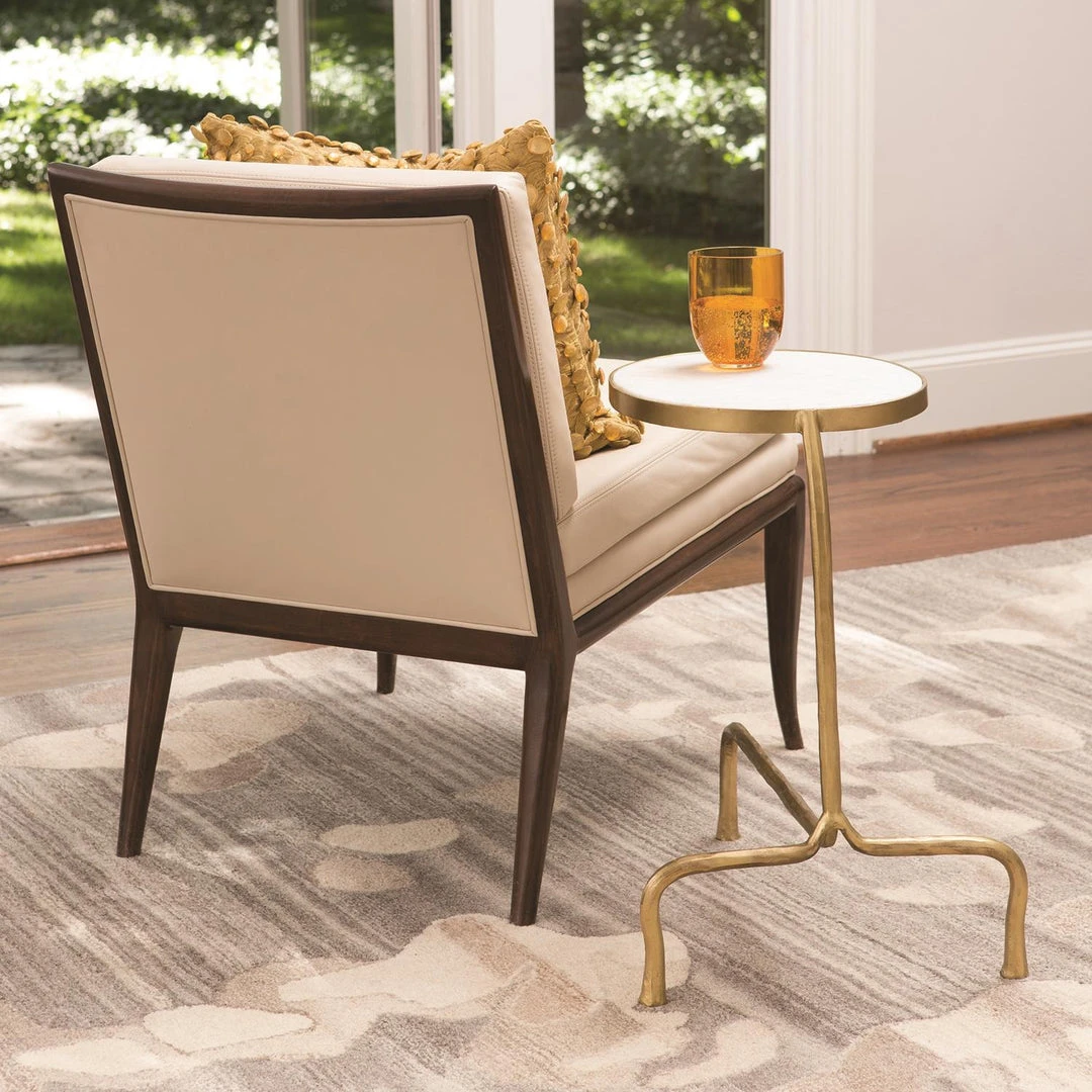 Global Views Cantilever Table Brass With White Marble Top 6 Global Views Cantilever Table Brass With White Marble Top