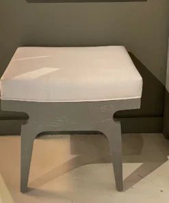 Worlds Away Fergie Stool Grey Cerused Oak