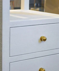 Worlds Away Roscoe Side Table White Linen New Arrivals