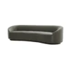Arteriors Home Turner Sofa Sharkskin Velvet Grey Ash