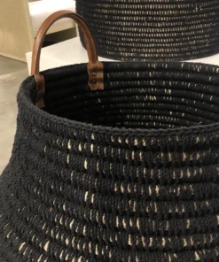 Palecek Cairo Basket Black Two Sizes New Arrivals 10 Palecek Cairo Basket Black Two Sizes New Arrivals