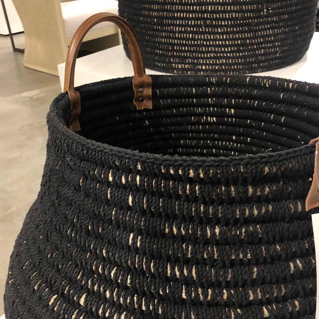 Palecek Cairo Basket Black Two Sizes New Arrivals 5 Palecek Cairo Basket Black Two Sizes New Arrivals