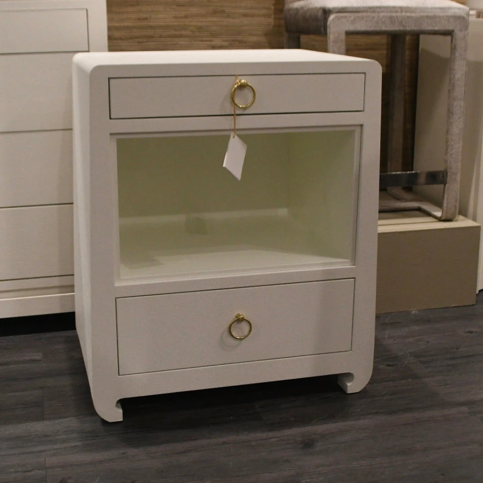 Bungalow 5 Ming 2 Drawer Side Table White New Arrivals 4 Bungalow 5 Ming 2 Drawer Side Table White New Arrivals