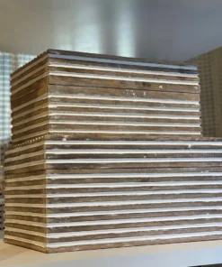 Arteriors Home New Arrivals Trinity Boxes Whitewashed Wood Set Of Two