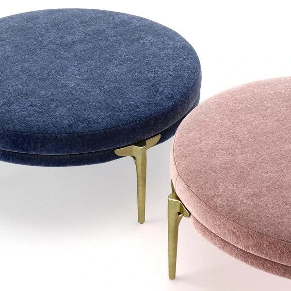 Arteriors Home Andrea Round Ottoman Rosewood 8 Arteriors Home Andrea Round Ottoman Rosewood