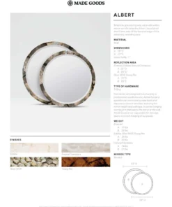 Made Goods Albert Mirror Silver Mother Of Pearl