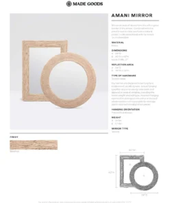 Made Goods New Arrivals Amani Mirror Round