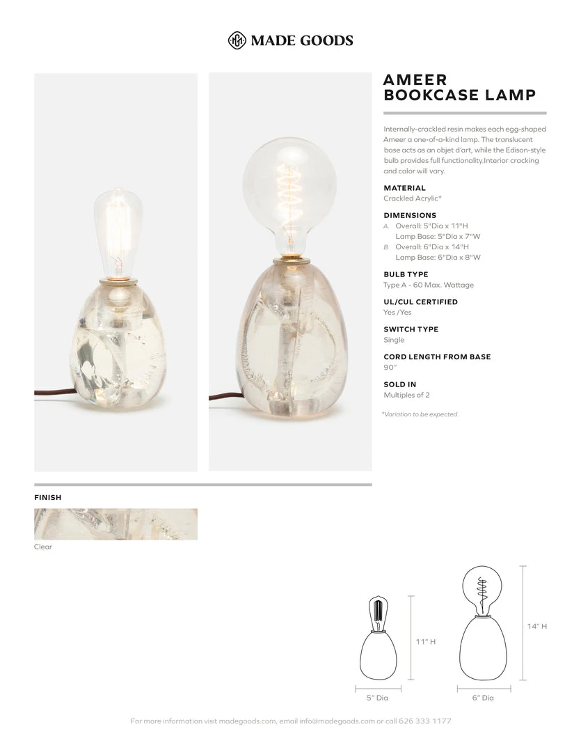 Made Goods New Arrivals Ameer Bookcase Lamp Pair 6 Made Goods New Arrivals Ameer Bookcase Lamp Pair