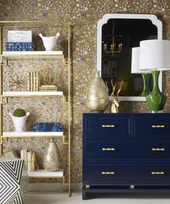 Worlds Away Amelia Wall Mirror White