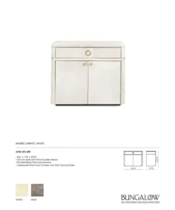 Bungalow 5 Andre Cabinet White