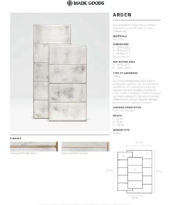 Made Goods New Arrivals Arden Mirror Palladian Silver Oak Large