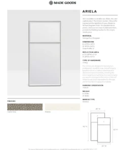 Made Goods Ariela Mirror Pristine Shagreen New Arrivals