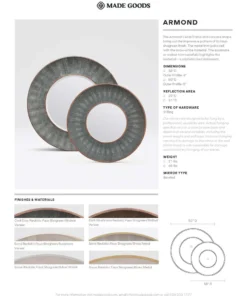 Made Goods Armond Mirror Snow And Silver