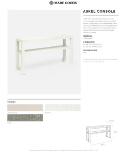 Made Goods New Arrivals Askel 60" Console Seal Faux Raffia 9 Made Goods New Arrivals Askel 60