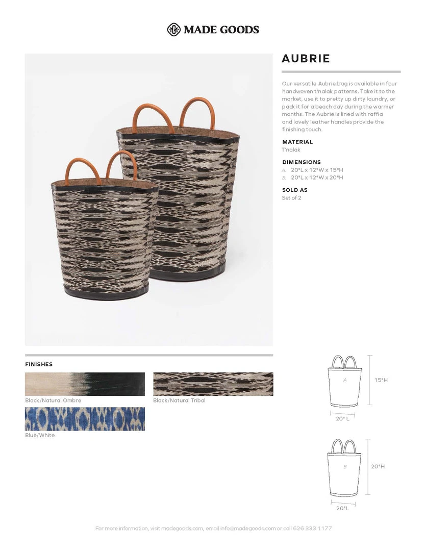 Made Goods Aubrie Bags Set Of 2 Black And Natural Tribal T'nalak New Arrivals 4 Made Goods Aubrie Bags Set Of 2 Black And Natural Tribal T'nalak New Arrivals