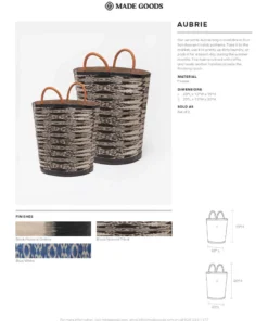 Made Goods New Arrivals Aubrie Bags Set Of 2 Blue And White