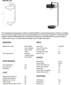 Arteriors Home New Arrivals Aaron Lamp Black Marble 16 Arteriors Home New Arrivals Aaron Lamp Black Marble