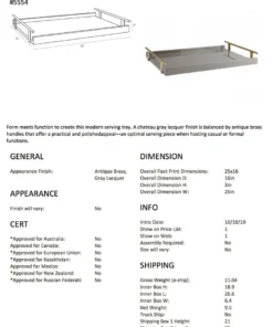 Arteriors Home Archer Tray