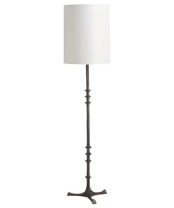 Arteriors Home New Arrivals Nathan Gesso Iron Floor Lamp Black