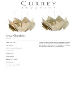 Currey And Company Artiste Chandelier