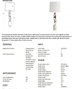 Arteriors Home Aslan Lamp