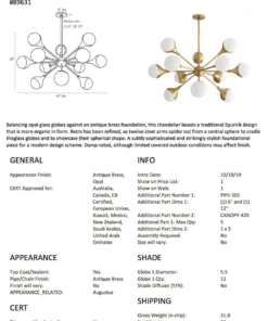 Arteriors Home Augustus Chandelier Antique Brass New Arrivals