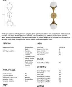 Arteriors Home Augustus Sconce Antique Brass New Arrivals