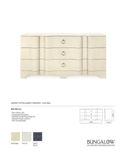 Bungalow 5 New Arrivals Bardot Large 3 Drawer Natural 11 Bungalow 5 New Arrivals Bardot Large 3 Drawer Natural