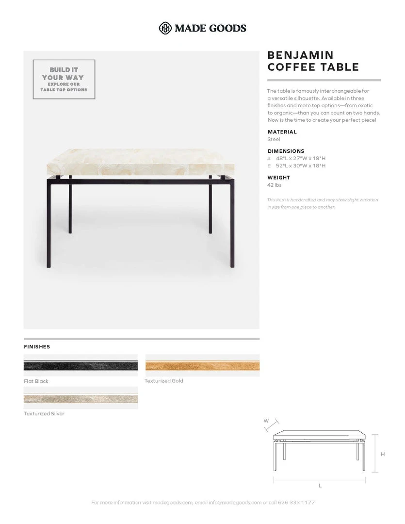 Made Goods New Arrivals Benjamin Coffee Table Silver 14 Made Goods New Arrivals Benjamin Coffee Table Silver