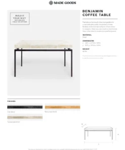 Made Goods Benjamin Coffee Table Gold
