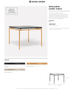 Made Goods New Arrivals Benjamin Game Table Silver 19 Made Goods New Arrivals Benjamin Game Table Silver