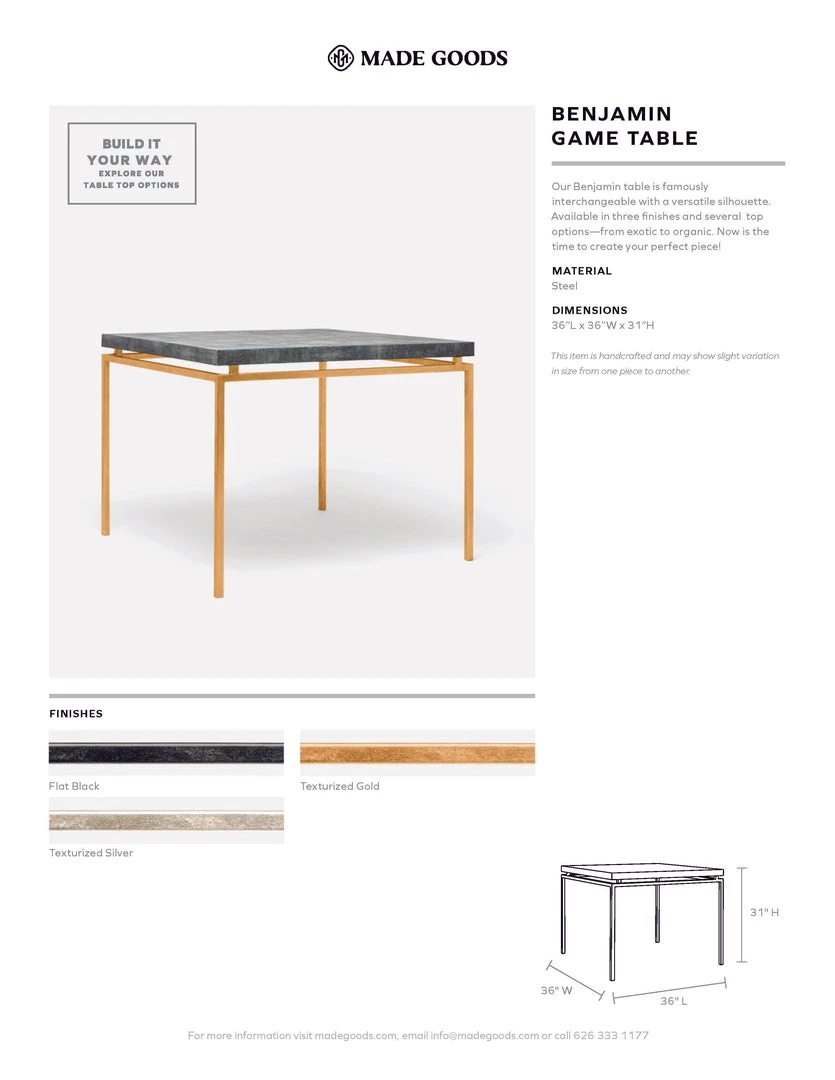 Made Goods New Arrivals Benjamin Game Table Silver 11 Made Goods New Arrivals Benjamin Game Table Silver